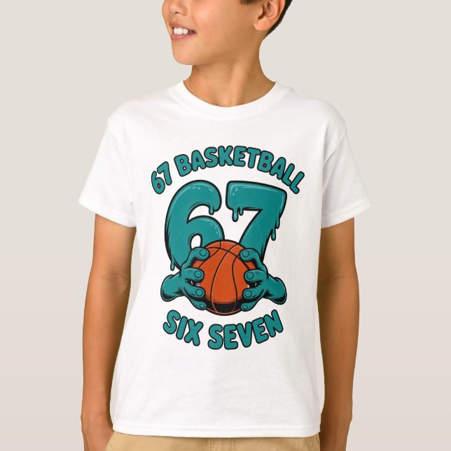 Camiseta 67 Basketball Six Seven Sports Meme (Frente)