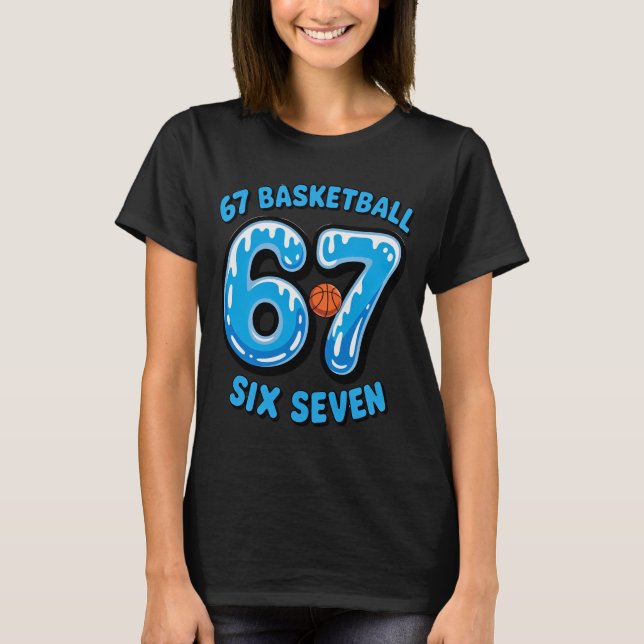 Camiseta 67 Basketball Six Seven Sports Meme Tee (Frente)