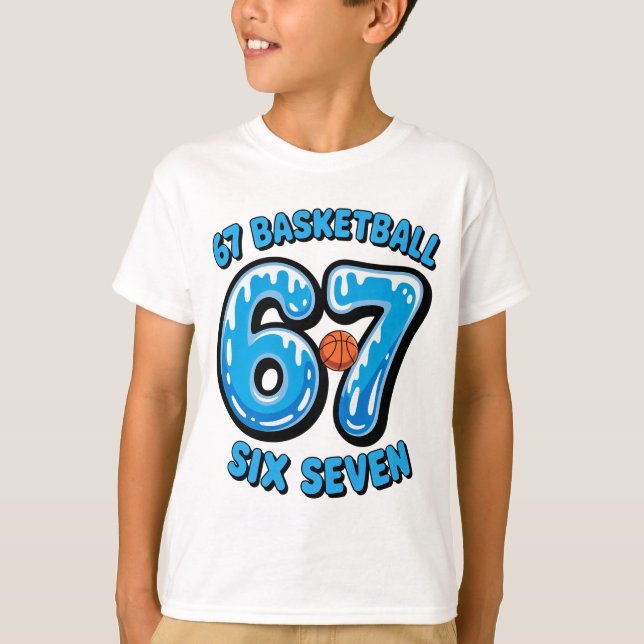 Camiseta 67 Basketball Six Seven Sports Meme Tee (Frente)