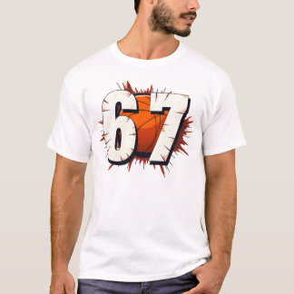 Camiseta 67 Basquete Seis Sete Engraçado Jogador Esporte Me