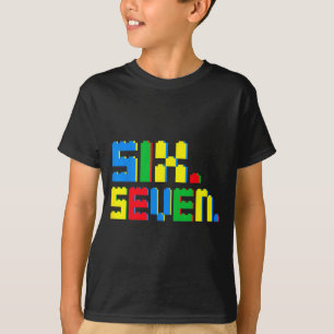 Camiseta 67 Blocos De Construção Para Crianças Meninos Seis