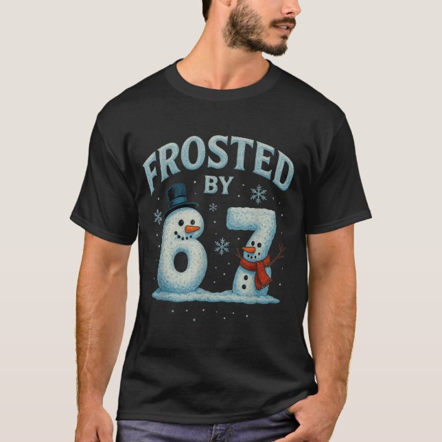Camiseta 67 Boneco de Neve de Natal 6 7 Meme da Internet Na (Frente)