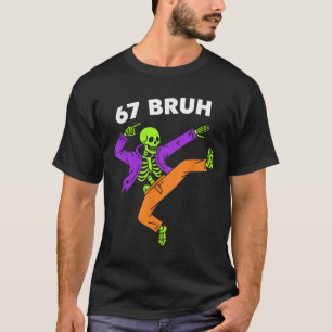 Camiseta 67 Bruh Halloween Dabbing Esqueleto Meme 6 7 Númer