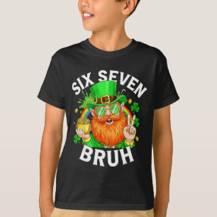 Camiseta 67 Bruh Seis Sete Divertido 6 7 Meme Dia de São Pa