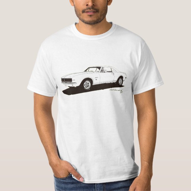 Camiseta '67 Camaro RS (traseiro) & (parte dianteira) (Frente)