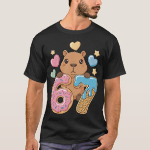 Camiseta 67 Capivara Sorvete Gotejamento Legal Meme 6 7 Eng