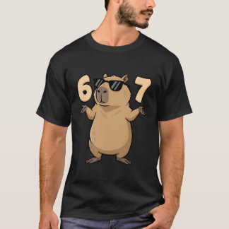 Camiseta 67 Capybara Meme 6 7 Aesthetic for Kids Young Adul