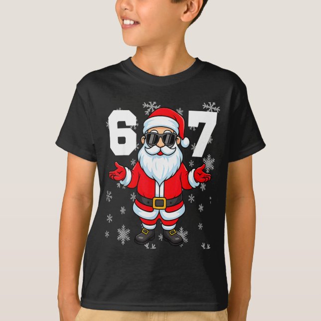 Camiseta 67 Christmas 6 7 Meme Pajamas 67 Bruh Slang  (Frente)