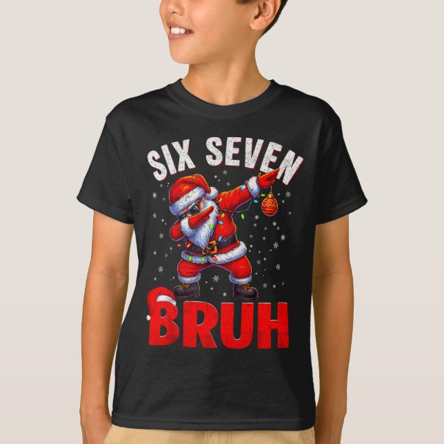 Camiseta 67 Christmas Bruh 6 7 Meme Pajamas Holiday Gen Alp (Frente)