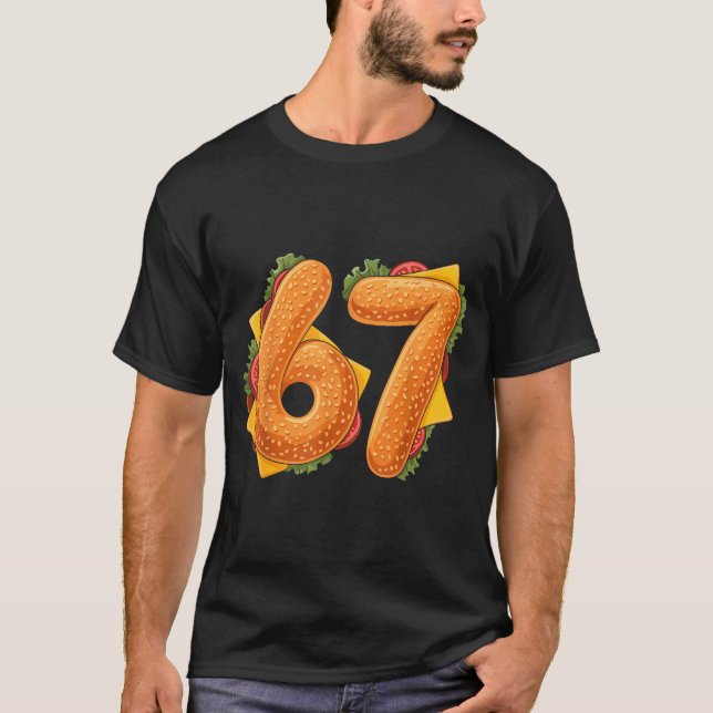 Camiseta 67 Christmas Burger Shirt 6 7 Meme Funny 67 Hambur (Frente)