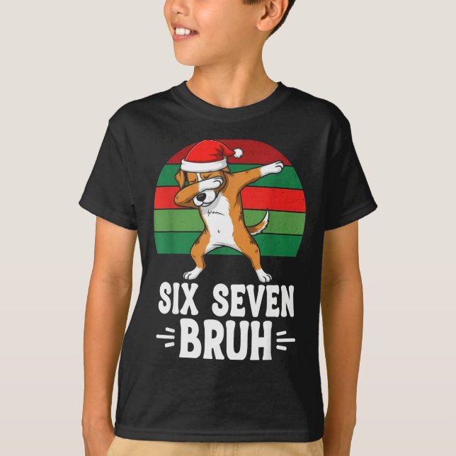 Camiseta 67 Christmas Funny 67 Brainrot Youth Kids Dog 67  (Frente)