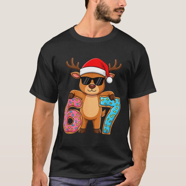 Camiseta 67 Christmas Funny 67 Meme Youth Kids Reindeer 67  (Frente)