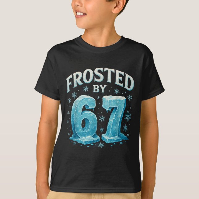 Camiseta 67 Christmas Ice Frost Cold 6 7 Internet Meme Xmas (Frente)