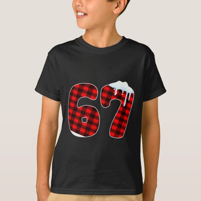 Camiseta 67 Christmas Meme 6 7 Numbers Six Seven Funny Xmas (Frente)