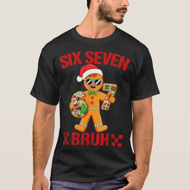 Camiseta 67 Christmas Meme Saying 6 7 Meme Costume Xmas  (Frente)