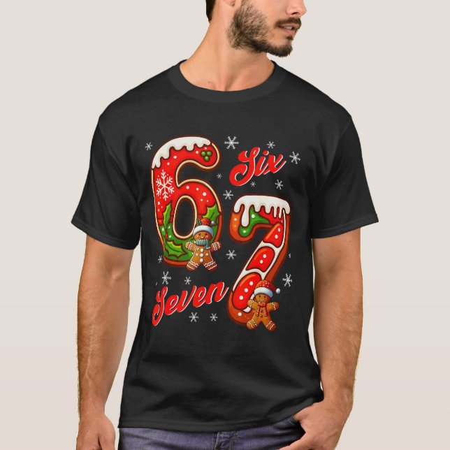 Camiseta 67 Christmas Meme Saying 6 7 Meme Costume Xmas  (Frente)