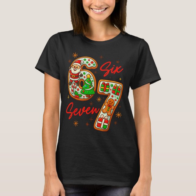 Camiseta 67 Christmas Meme Saying 6 7 Meme Costume Xmas  (Frente)