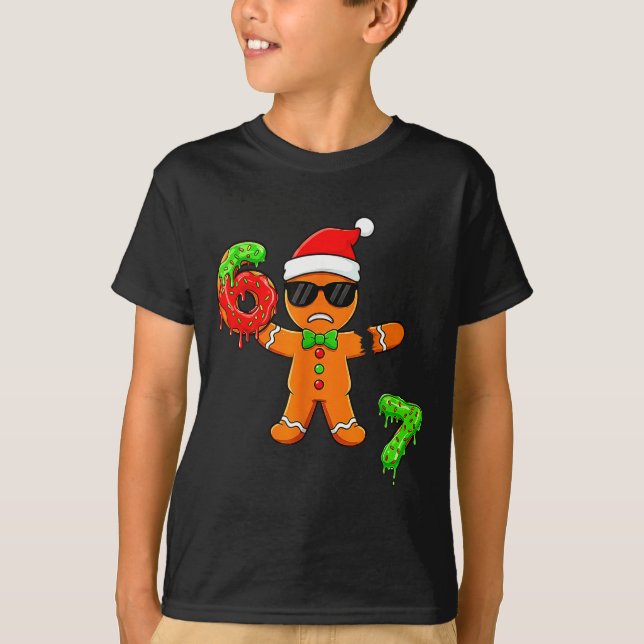 Camiseta 67 Christmas Oh Snap Gingerbreadman 6 7 Meme Xmas  (Frente)