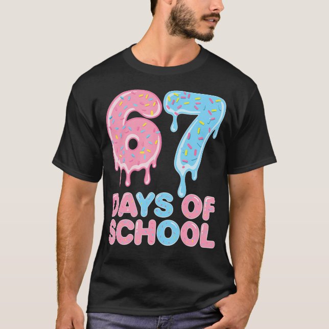 Camiseta 67 Days Of School Drip Funny 6-7 Meme Ice Cream Dr (Frente)