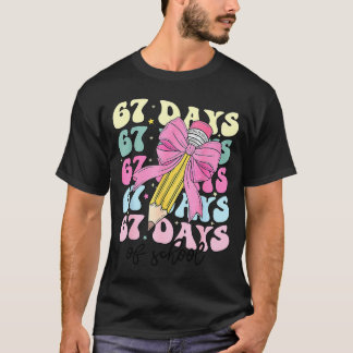 Camiseta 67 Days Of School Girls Coquette Bow 67th Day Of S