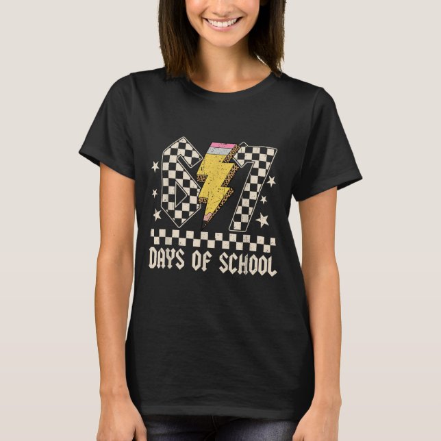 Camiseta 67 Days Of School Meme Slang Abcd Rock Boys Girls  (Frente)