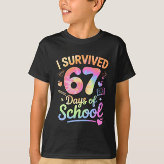 Camiseta 67 Days Of School Tie Dye 67th Day Of School Six S