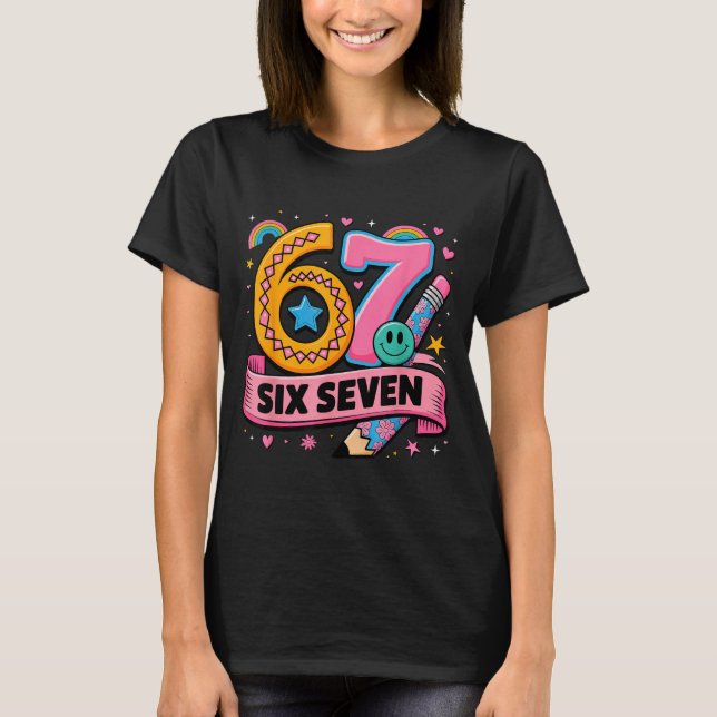 Camiseta 67 Days School 67 Six Seven Funny 67 Teachers Stud (Frente)