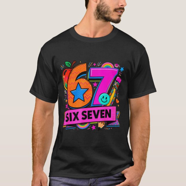 Camiseta 67 Days School 67 Six Seven Funny 67 Teachers Stud (Frente)