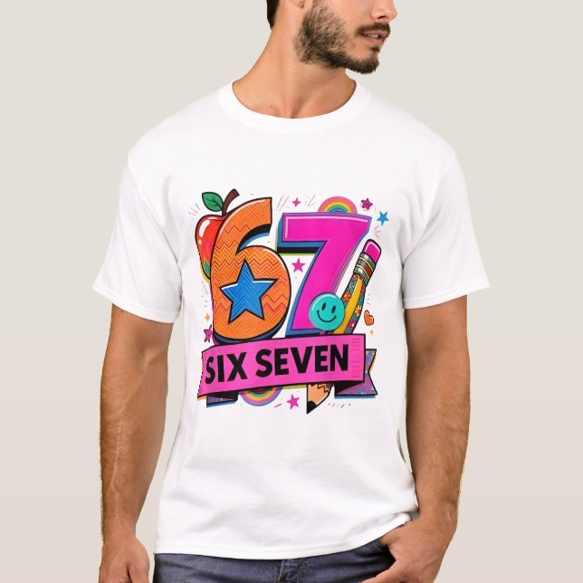 Camiseta 67 Days School 67 Six Seven Funny 67 Teachers Stud (Frente)