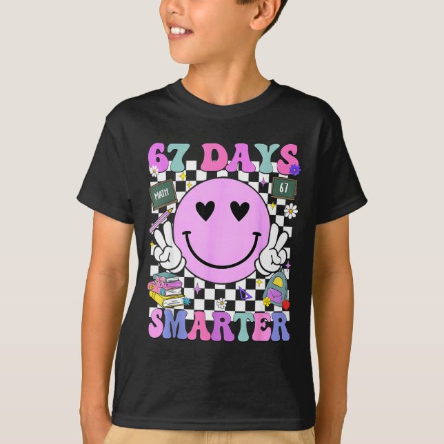 Camiseta 67 Days Smarter 67th Day Of School 6 7 Meme Teache (Frente)