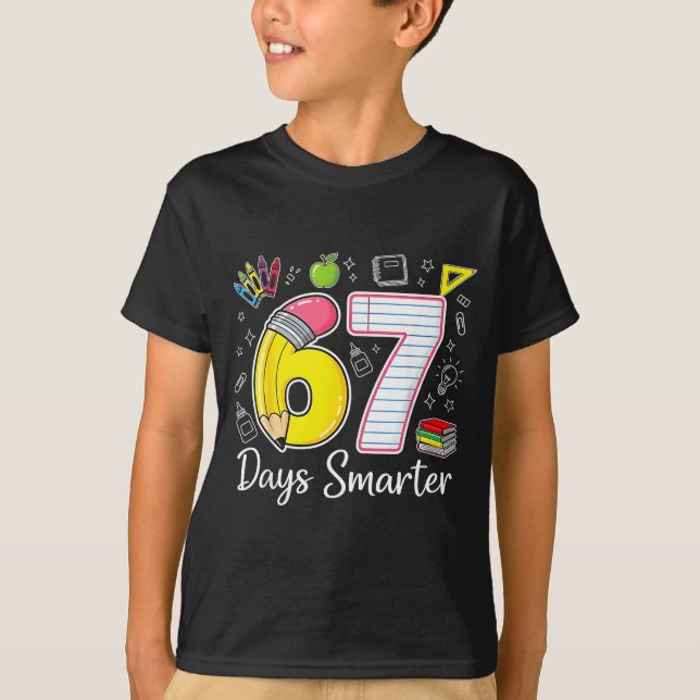 Camiseta 67 Days Smarter 67th Day Of School For Teachers An (Frente)