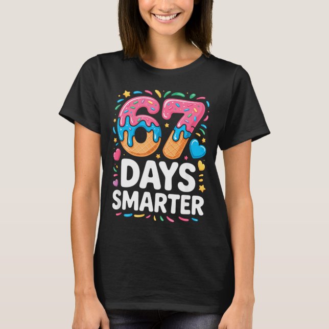 Camiseta 67 Days Smarter Drip Kids Teachers 67 Meme Humor F (Frente)