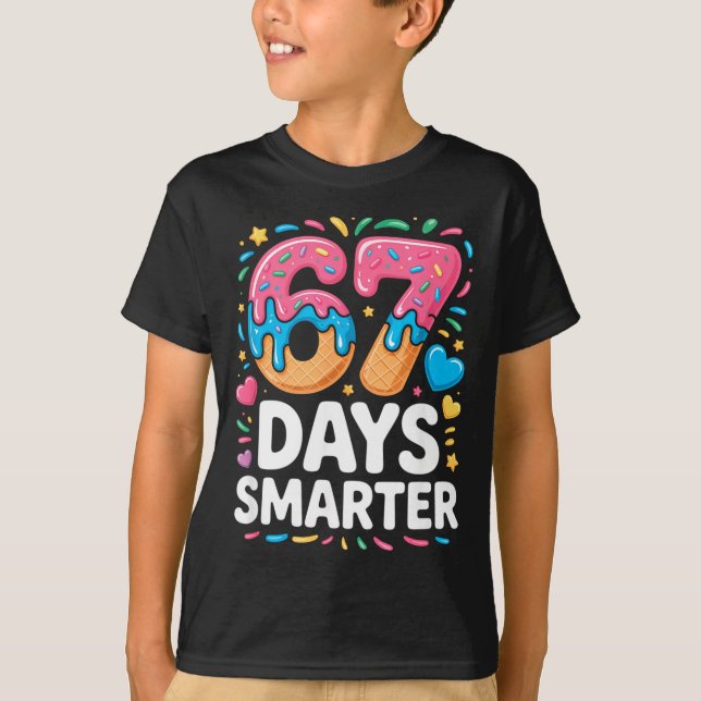 Camiseta 67 Days Smarter Drip Kids Teachers 67 Meme Humor F (Frente)