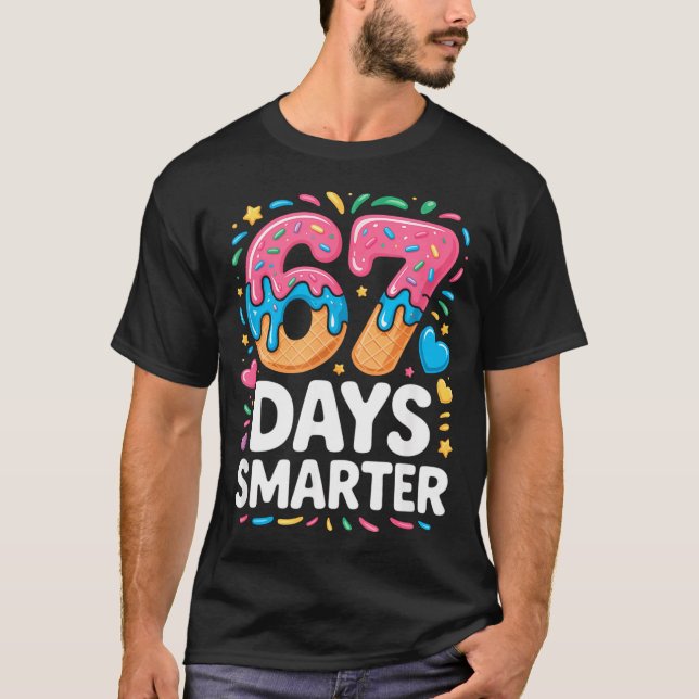 Camiseta 67 Days Smarter Drip Kids Teachers 67 Meme Humor F (Frente)