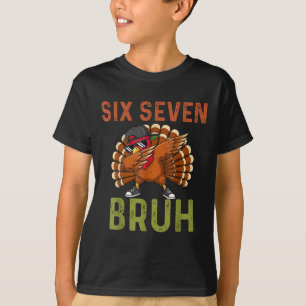 Camiseta 67 Dia de Ação de Graças Divertido Seis Sete Meme 