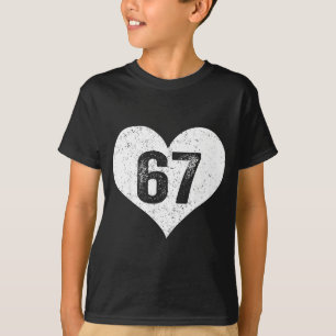 Camiseta 67 Dia dos Namorados Engraçado Six Seven 6 7 Meme