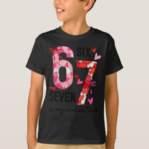 Camiseta 67 É Meu Valentim Engraçado Seis Sete Meme Dia dos