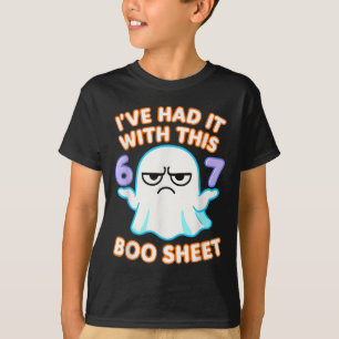 Camiseta 67 Fantasia de Halloween Lençol Assustado 6 7 Meme