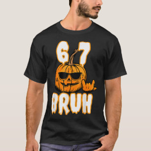 Camiseta 67 Fantasia de Rot Brain Meme de Halloween Criança