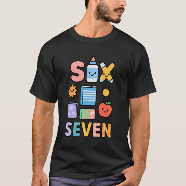 Camiseta 67 Funny Trending Meme Saying 6 7 Men Women Kids K (Frente)