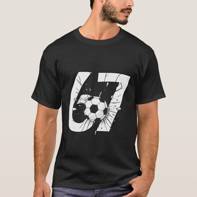Camiseta 67 Futebol Six Seven 6 7 Meme 67 _3  (Frente)