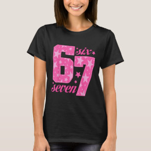 Camiseta 67 Garota Rosa Meme Engraçado 