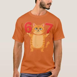 Camiseta 67 Gato Engraçado Si Seven Meme Gen Z Humor Alpha