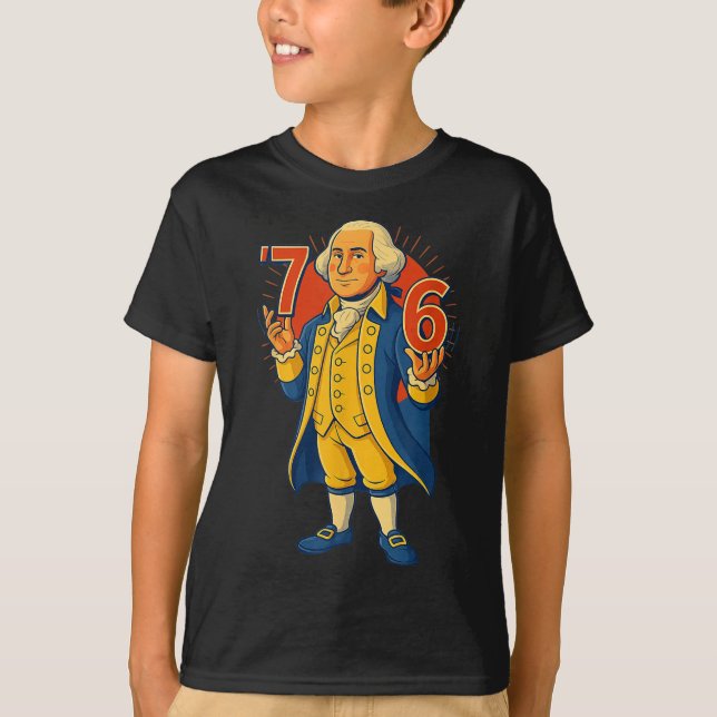 Camiseta 67 George Washington Meme Engraçado Six Seven Gera (Frente)