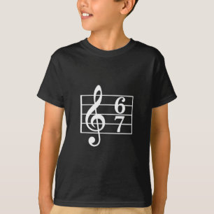 Camiseta 67 Gíria de Meme de Música Músico Crianças Diverti