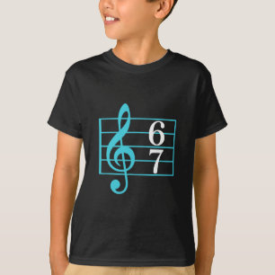 Camiseta 67 Gíria de Meme de Música Seis Sete Professor de