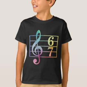 Camiseta 67 Gíria de Meme de Música Seis Sete Professor de 