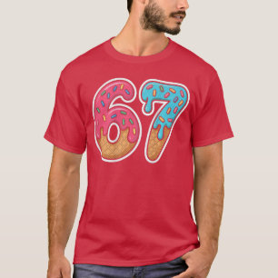 Camiseta 67 Gotejamento de Sorvete na Parte de Trás