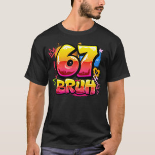 Camiseta 67 Graffiti Camiseta Gráfica de Streetw