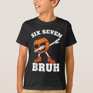 Camiseta 67 Halloween Divertido Seis Sete Bruh Meme Brainro
